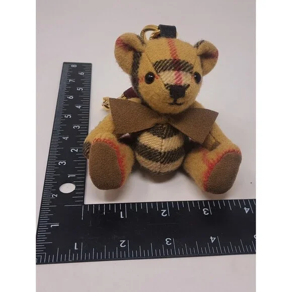 Burberry Bag Charm Thomas the Bear Bag Charm Key Chain Backpack Nova Check - Picture 11 of 12